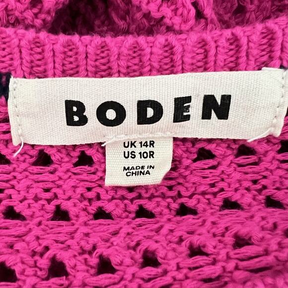 Boden Womens Rose Violet Crochet Knit Dress US Size 10 missing belt and cami - Picture 7 of 8